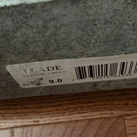 NIB Freebird by Steven Cognac  Croc-Texture Blade Ankle Booties - Picture 5 of 5